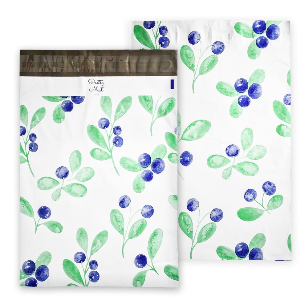 300 pcs Blueberry Polymailers Envelopes 10"x13"